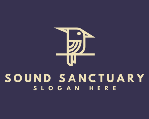 Geometric Bird Sanctuary logo design