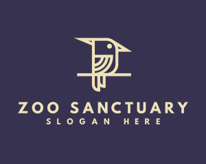 Geometric Bird Sanctuary logo design