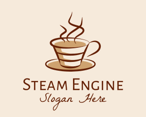 Steaming Hot Coffee  logo design