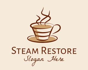 Steaming Hot Coffee  logo design