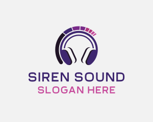 Music Headphones Sound logo design