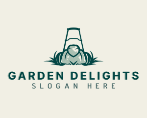 Grass Mowing Landscaping logo design