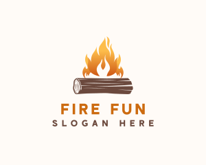 Fire Log Bonfire logo