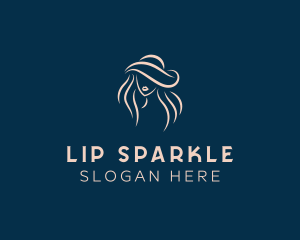 Stylish Woman Hat  logo design