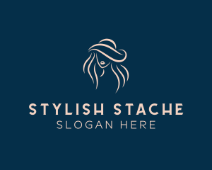 Stylish Woman Hat  logo design