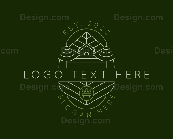 House Landscaping Nature Logo