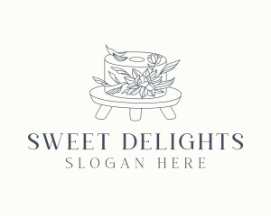 Floral Cake Bakery Logo