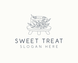 Floral Cake Bakery logo design