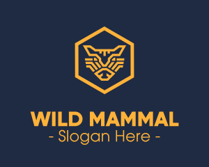 Wild Geometric Cat logo design