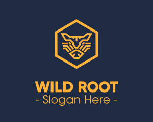 Wild Geometric Cat logo design