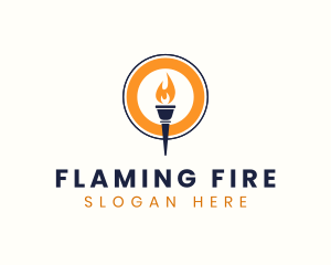 Flaming Fire Torch logo