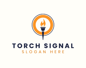 Flaming Fire Torch logo