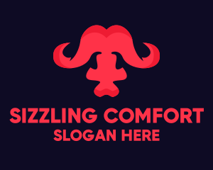 Abstract Red Buffalo logo