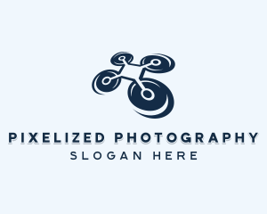 Aerial Drone Quadcopter logo design