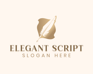 Feather Quill Pen logo design