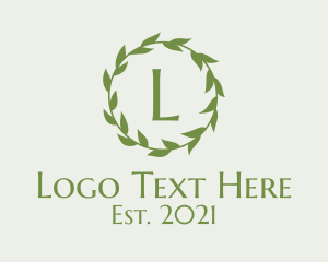 Garden Leaves Wreath logo