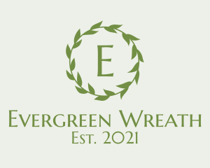 Garden Leaves Wreath logo design