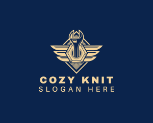 Cogwheel Wrench Automotive logo design