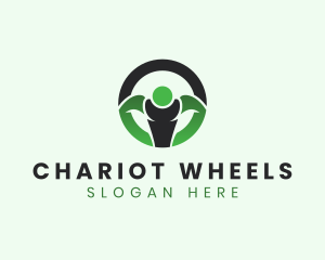 Steering Wheel Workout logo design