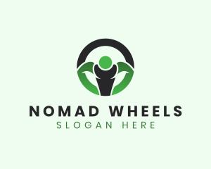 Steering Wheel Workout logo design