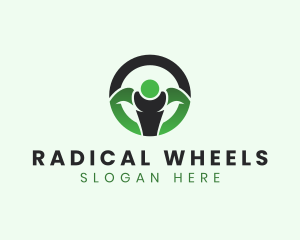 Steering Wheel Workout logo design