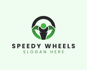 Steering Wheel Workout logo design