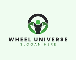 Steering Wheel Workout logo design