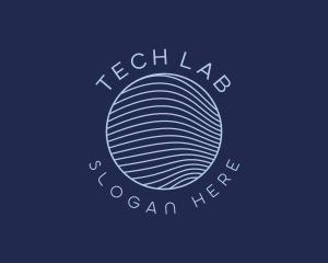 Waves Science Technology logo design