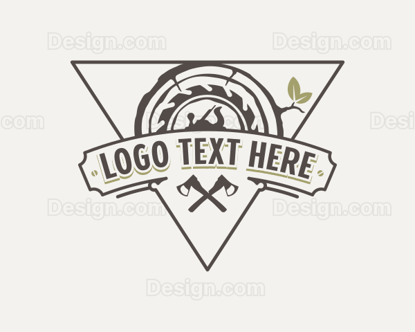 Log Carpentry Lumberjack Logo