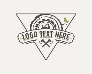 Log Carpentry Lumberjack logo