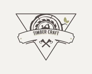 Log Carpentry Lumberjack logo design