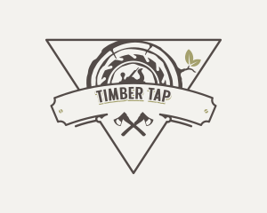 Log Carpentry Lumberjack logo design