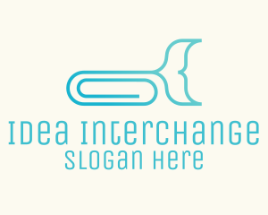 Whale Paper Clip Logo