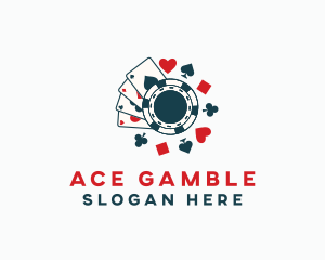 Poker Card Token Casino logo design