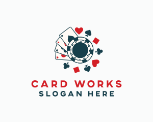 Poker Card Token Casino logo design