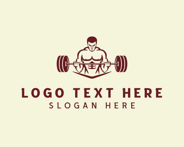 Weightlifter logo example 3