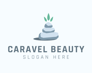 Wellness Stone Stack logo design