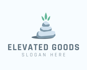 Wellness Stone Stack logo design