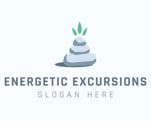 Wellness Stone Stack logo design