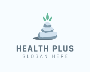 Wellness Stone Stack logo design