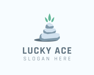 Wellness Stone Stack logo design