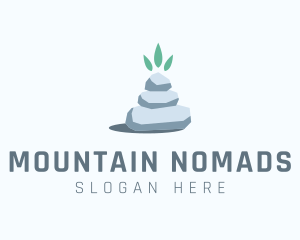 Wellness Stone Stack logo design