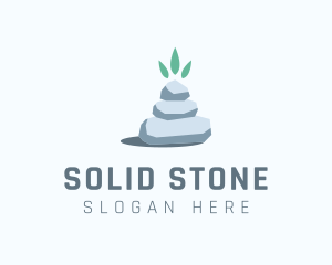 Wellness Stone Stack logo design