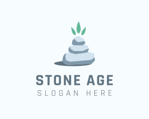 Wellness Stone Stack logo design