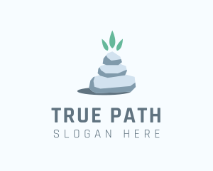 Wellness Stone Stack logo design