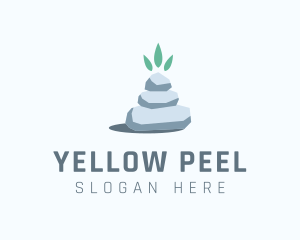 Wellness Stone Stack logo design