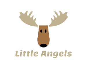 Moose Antlers Cartoon Logo