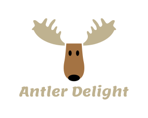 Moose Antlers Cartoon logo