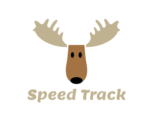 Moose Antlers Cartoon logo