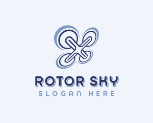 Drone Aerial Rotorcraft logo design